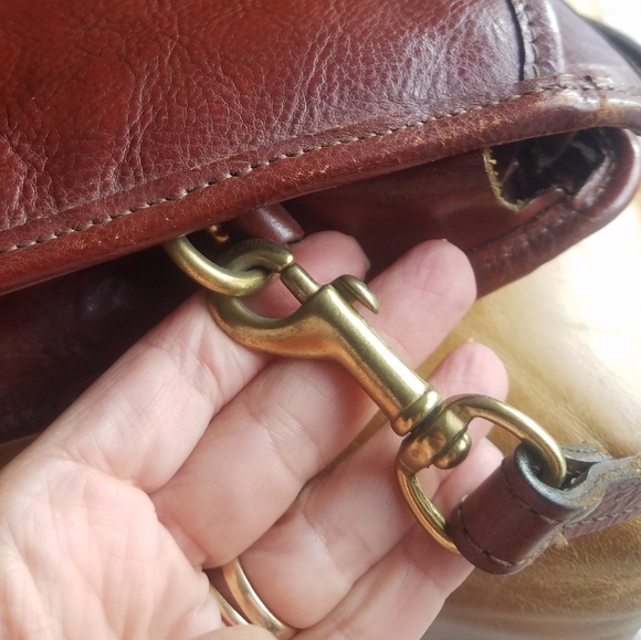 Jack Georges vintage leather messenger briefcase crossbody shoulder laptop bag - Picture 9 of 16